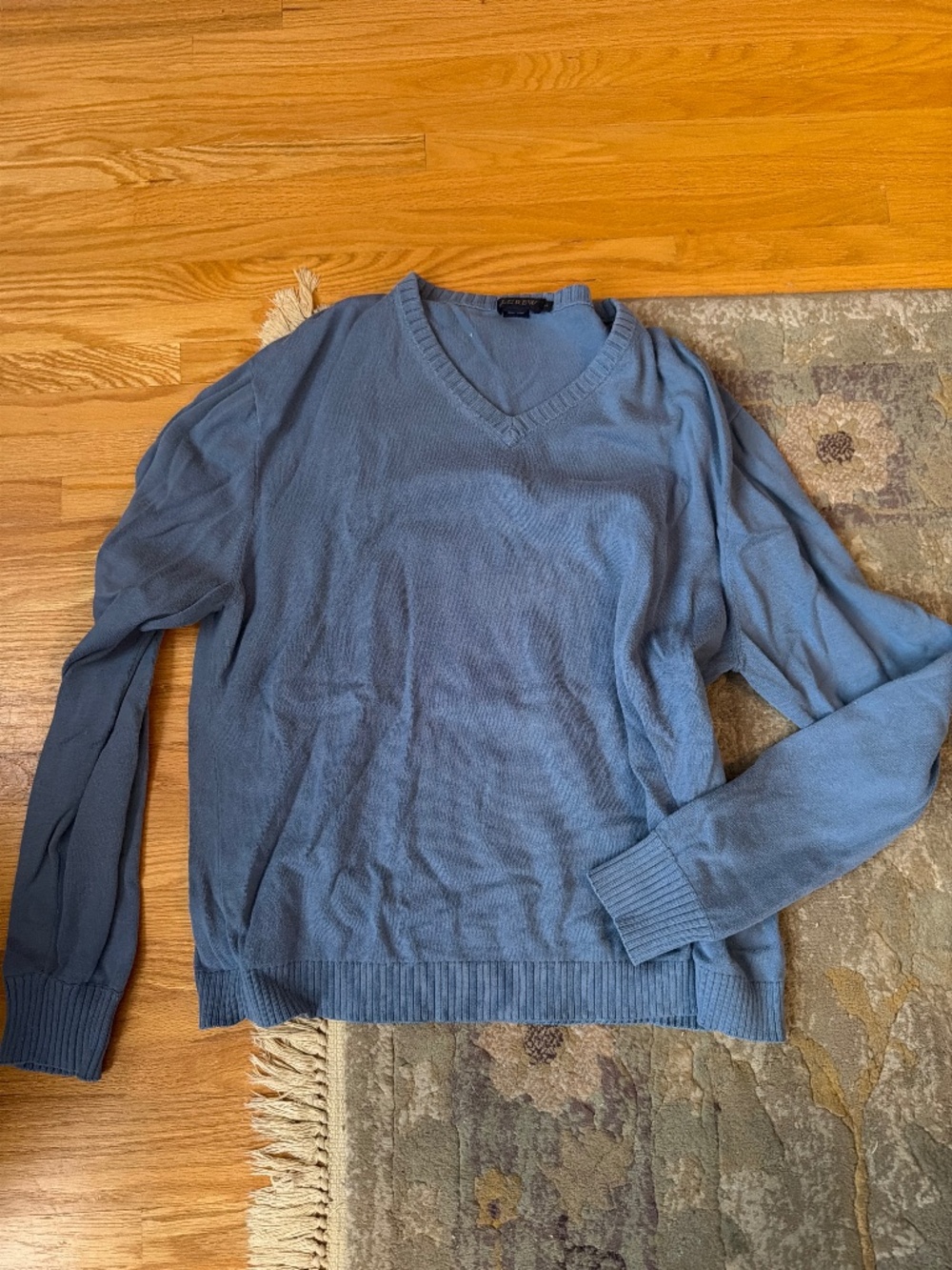 J Crew Light Blue V-neck Sweater - size large